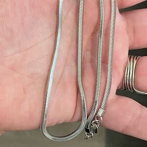 Vintage Monet Silver Necklace 24”